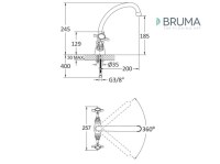 MEDIDAS MONOBLOCK DE LAVABO BRUMA